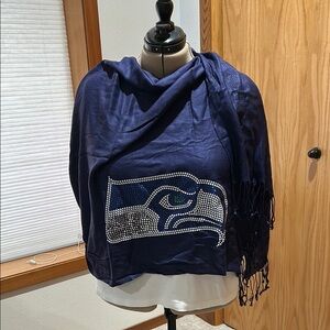 Seattle Seahawks Navy Sequined Scarf